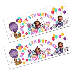 Gabby's Dollhouse Happy Birthday Banner