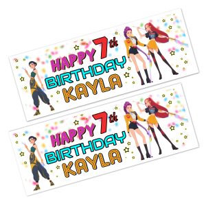 KPop Demon Hunters Happy Birthday Banner
