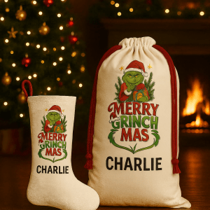 Grinch Christmas Sack & Stocking