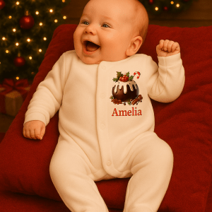Christmas Little Pudding Babygrow