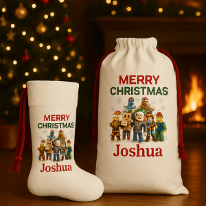 Roblox Christmas Sack, Stocking & Gift Paper