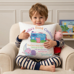 Personalised Peppa Pig Pocket Reading Cushion