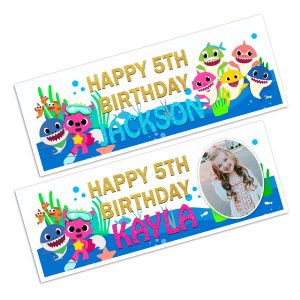 Baby Shark Happy Birthday Banner