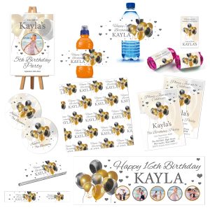 Birthday Party Decor Grey Collection