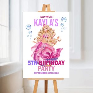 Barbie Happy Birthday Party Welcome Board