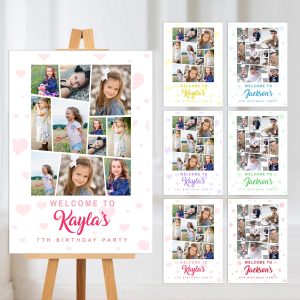 Photo Collage Birthday Welcome Board