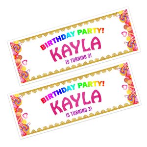 Candyland Happy Birthday Banner