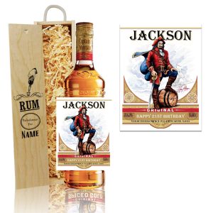 Captain Morgan Spiced Rum Happy Birthday Label