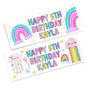Girls Happy Birthday Banner