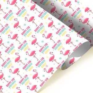Flamingo Happy Birthday Wrapping Paper