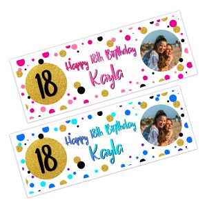 Happy Birthday Personalised Photo Banner