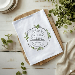 Personalised Unique Wedding Tea Towel