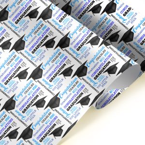 Graduation Wordart Gift Wrapping Paper