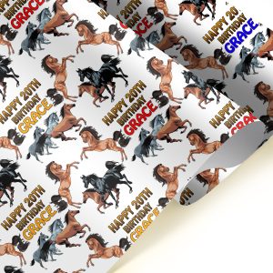 Horse Happy Birthday Wrapping Paper