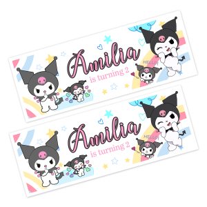 Kuromi Happy Birthday Banner