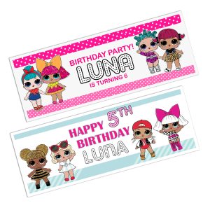 LOL Dolls Personalised Birthday Party Banner