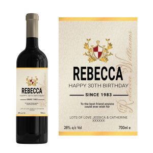 Amaretto Bottle Happy Birthday Label