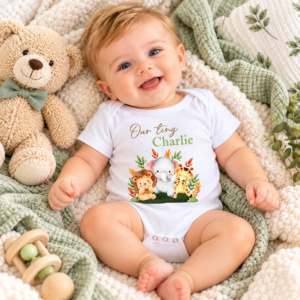 Jungle Animals Name Baby Vest