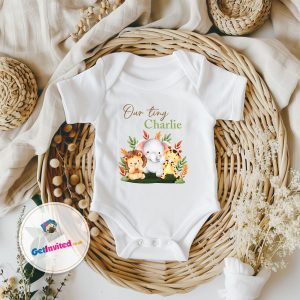 Jungle Animals Name Baby Vest
