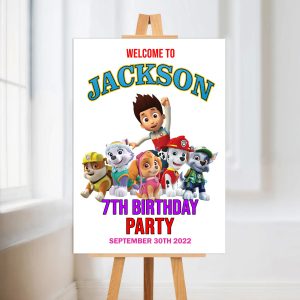 Paw Patrol Birthday Party Welcome Board