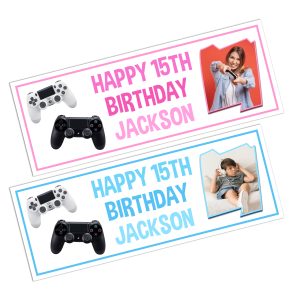 X Box Happy Birthday Photo Banner
