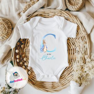 Peter Rabbit Baby Name Vest