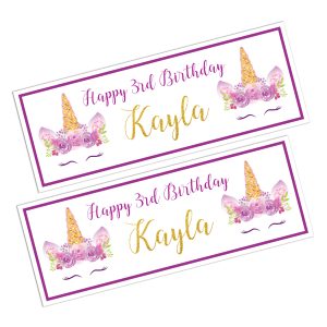 Unicorn Happy Birthday Banner