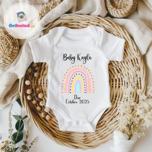 Rainbow Baby Name Vest