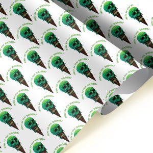 Skull Gothic Happy Birthday Wrapping Paper
