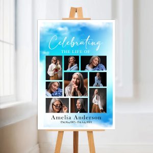 Funeral Memorial Photo Sign