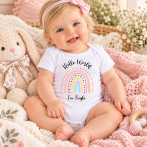 Rainbow Baby Name Vest