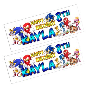 Sonic The Hedgehog Happy Birthday Banner