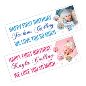 Happy 1st Birthday Photo Banner