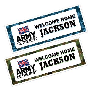 British Army Welcome Home Banner