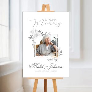 In loving Memory Funeral Sign