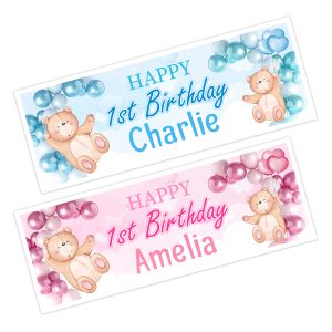 Baby Bear Happy Birthday Banner