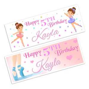 Ballet Dancer Happy Birthday Banner
