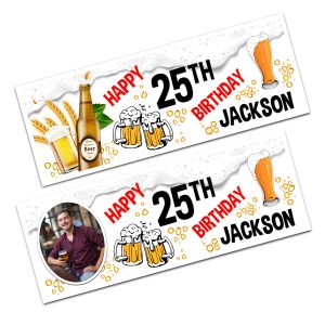Beer Happy Birthday Party Banner