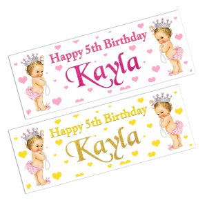 Princess Happy Birthday Banner