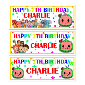 Cocomelon Happy Birthday Banner  