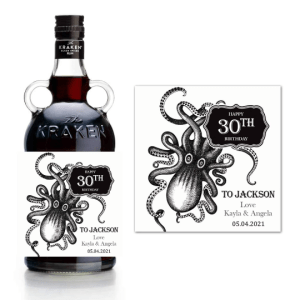 Kraken Happy Birthday Label