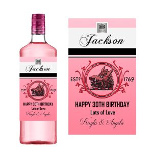 Gordon's Pink Gin Happy Birthday Label