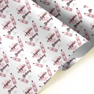 Gordon's Pink Gin Happy Birthday Wrapping Paper