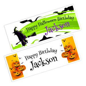 Happy Halloween Birthday Banner