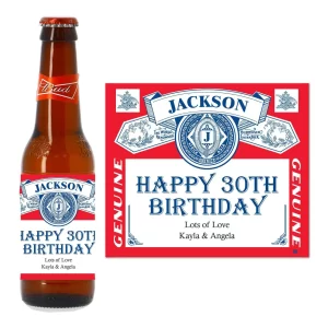 Budwieser Happy Birthday Label