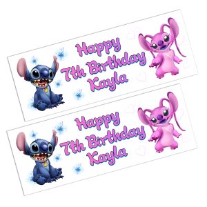 Lilo & Stitch Happy Birthday Banner