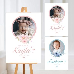 Christening Photo Welcome Sign