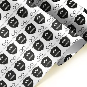 Mens Beard Birthday Wrapping Paper