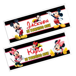 Mickey & Minnie Mouse Happy Birthday Banner