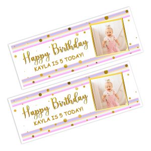Girls Happy Birthday Photo Banner